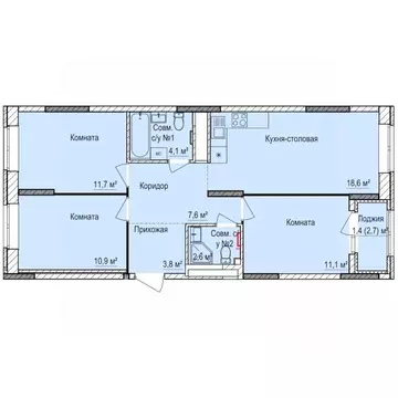 3-к кв. Удмуртия, Ижевск Буммаш жилрайон, Покровский жилой комплекс ...