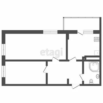 2-комнатная квартира: Тюмень, улица Муравленко, 13 (55.8 м)