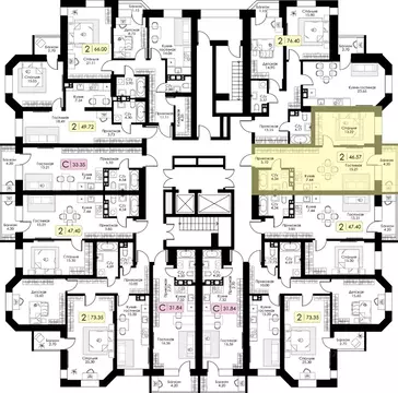 1-к кв. Тверская область, Тверь Урбан Парк жилой комплекс (46.57 м)
