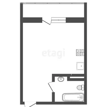 Квартира-студия: Тюмень, Интернациональная улица, 199к4 (15.9 м)