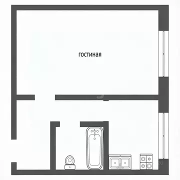1-к кв. Ярославская область, Ярославль Волгоградская ул., 59 (30.2 м)
