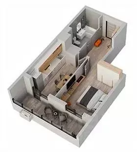 1-к кв. Татарстан, Набережные Челны Замелекесье мкр, 20-й мкр, 12 ...