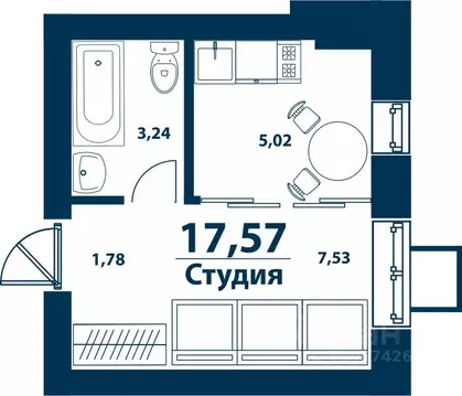 1-к кв. Башкортостан, Уфа городской округ, д. Ветошниково Город ...