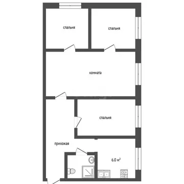 Квартира, 4 комнаты, 67.5 м