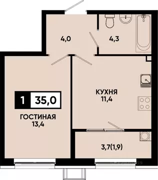 1-к кв. Ставропольский край, Кисловодск Моя Легенда жилой комплекс ...