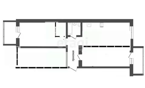 3-к кв. Смоленская область, Смоленск просп. Гагарина, 48 (64.9 м)