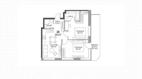 3-к кв. Москва ул. Лобачевского, 124к3А (67.0 м)
