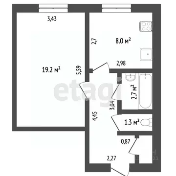 1-к кв. Марий Эл, Йошкар-Ола Комсомольская ул., 90 (38.0 м)