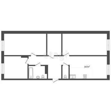 3-комнатная квартира: Тюмень, улица Республики, 204к6 (85.6 м)