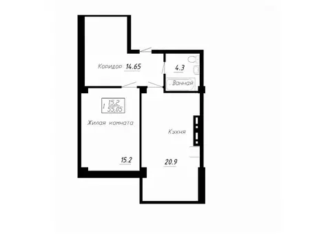 1-к кв. Ставропольский край, Ессентуки  (55.05 м)