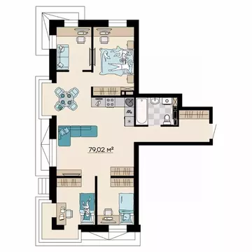 4-к кв. Приморский край, Владивосток ул. Мусоргского, 72/2 (79.02 м)