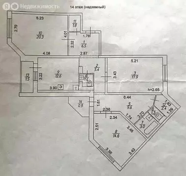 3-комнатная квартира: Тверь, улица Хромова, 27 (96.7 м)