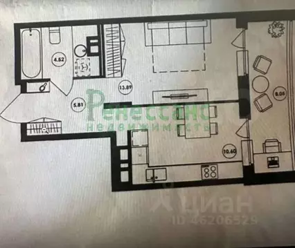 1-к кв. Брянская область, Брянск ул. Горбатова, 18 (39.0 м)