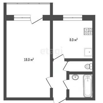 1-к кв. Нижегородская область, Выкса Красная пл., 14 (33.1 м)