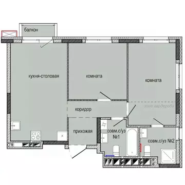 2-к кв. Удмуртия, Ижевск Культбаза жилрайон, 8-й мкр, Ежевика жилой ...