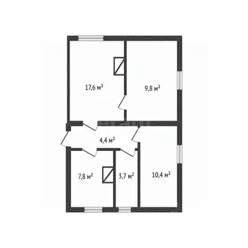 2-к кв. Брянская область, Жуковский муниципальный округ, пос. ...