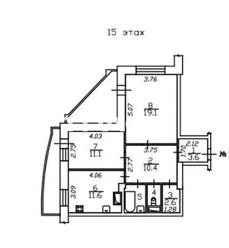 2-комнатная квартира: Воронеж, улица Владимира Невского, 34А (64.5 м)