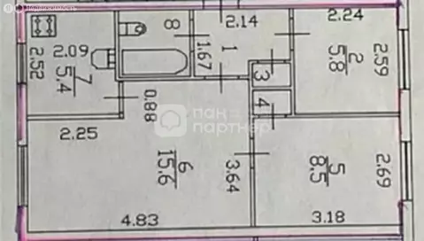 3-комнатная квартира: Санкт-Петербург, проспект Народного Ополчения, ...