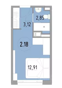 1-к кв. Санкт-Петербург 3-й Рабфаковский пер., 5к5Л (18.88 м)