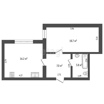 1-комнатная квартира: Анапа, Объездная улица, 27А (45.7 м)