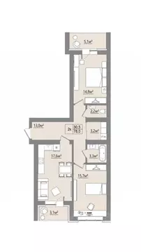 2-к кв. Воронежская область, Рамонский район, с. Ямное ул. Багратиона, ...