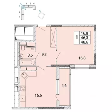 1-к кв. Московская область, Балашиха Железнодорожный мкр, ул. ...