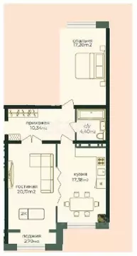 2-к кв. Дагестан, Каспийск просп. Акулиничева (72.19 м)