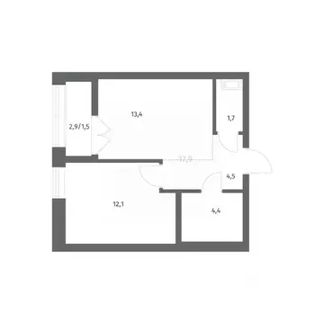 1-к кв. Ленинградская область, Ломоносовский район, Аннинское ...