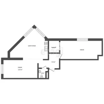 2-комнатная квартира: Анапа, улица Ленина, 202к2 (74 м)