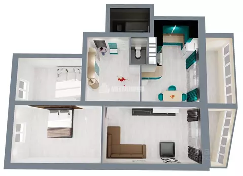 3-к кв. Брянская область, Брянск Спартаковская ул., 125 (94.5 м)