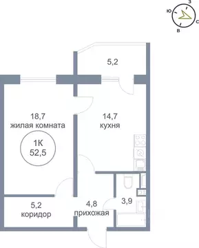 1-к кв. Ханты-Мансийский АО, Сургут пос. Гидростроитель, Голд Фиш ...