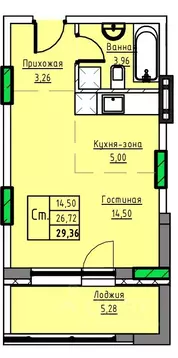 1-к кв. Алтайский край, Заринск 1-й мкр,  (29.36 м)