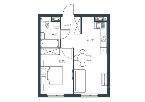1-к кв. Астраханская область, Астрахань Татарская Слобода кв-л,  ...