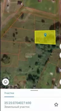 Участок в Вологодская область, д. Мальгино (Подлесный сельсовет) ул. ...