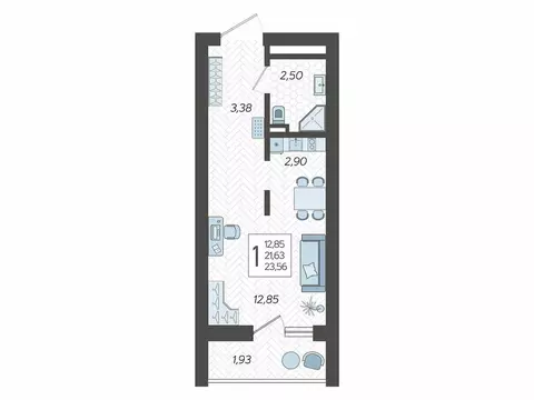 Квартира-студия: Сочи, микрорайон Бытха, Ясногорская улица, 16/2к5 ...