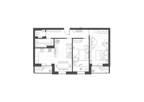 3-к кв. Волгоградская область, Волгоград Квартал жилой комплекс (76.31 ...