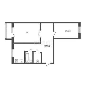 2-комнатная квартира: Самара, улица Карбышева, 79 (45 м)