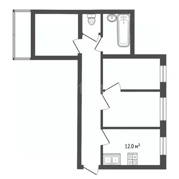 3-к кв. Ростовская область, Азов Азовский район, ул. Пушкина, 115 ...