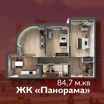 3-к кв. Кемеровская область, Кемерово Октябрьский просп., 32Ак1 (84.7 ...