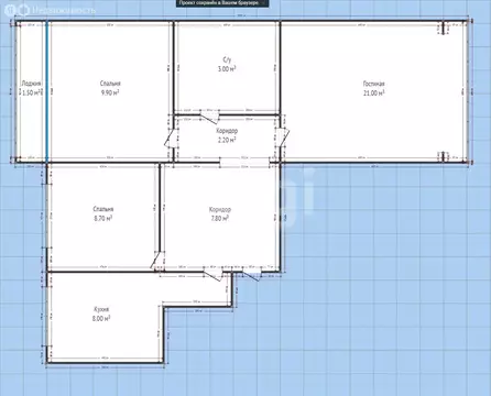 3-комнатная квартира: Каспийск, проспект М. Омарова, 4 (62 м)