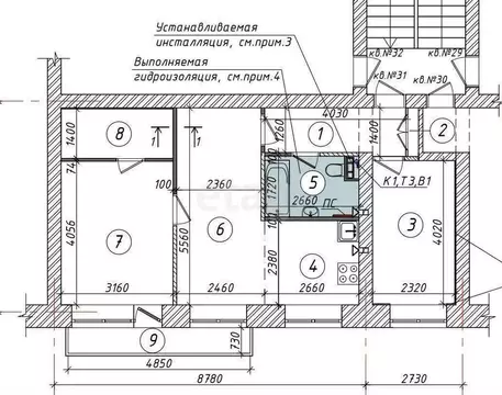 3-комнатная квартира: Иркутск, улица Лермонтова, 329 (56.1 м)