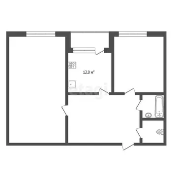 2-комнатная квартира: Усинск, улица Нефтяников, 45 (54.8 м)
