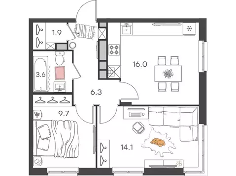 2-к кв. Нижегородская область, Нижний Новгород Культура с/пос, ул. ...