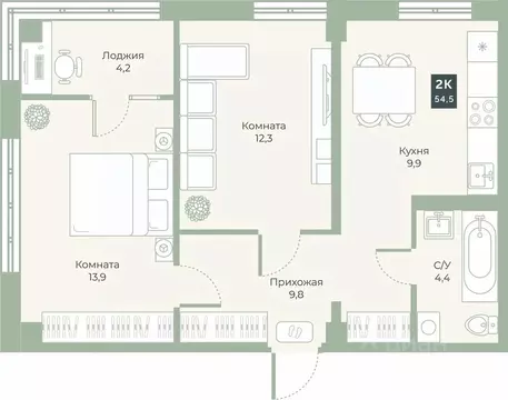 Свободной планировки кв. Курганская область, Курган Заозерный ...