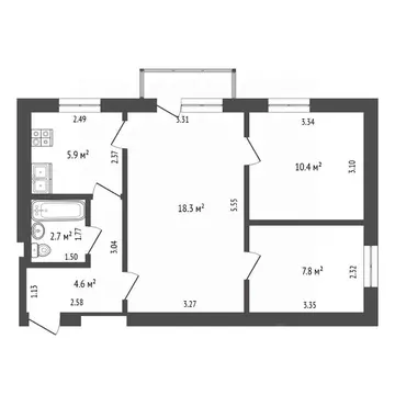 3-к кв. Крым, Сакский район, Лесновское с/пос, с. Владимировка, ...