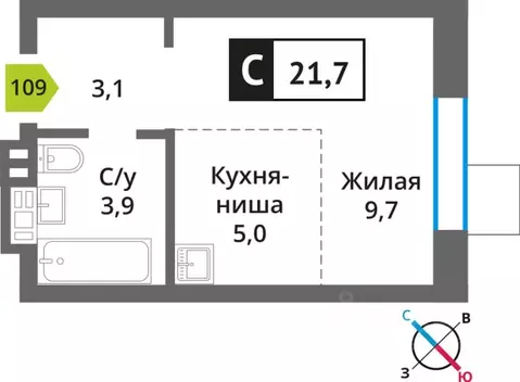 1-к кв. Московская область, Красногорск городской округ, пос. Светлые ...
