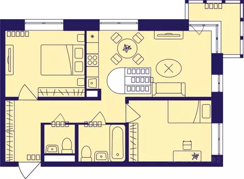 3-к кв. Московская область, Балашиха Железнодорожный мкр, Центр-2 мкр, ...