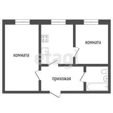 2-к кв. Бурятия, Улан-Удэ Октябрьская ул., 9 (56.0 м)