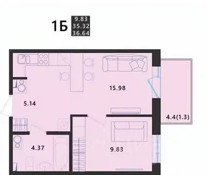 1-к кв. Псковская область, Псковский район, Завеличенская волость, д. ...
