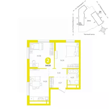 2-к кв. Свердловская область, Екатеринбург ул. Патриса Лумумбы, 4А ...
